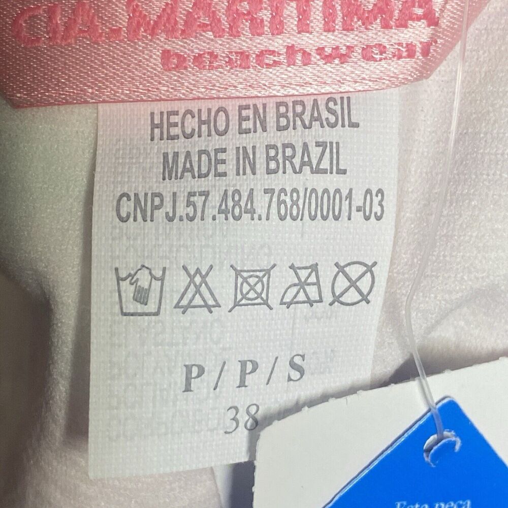 Cia.Maritima Bikini Brazilian 2-pc Women S Pink Floral in Puffy Star Pin Cheeky - Picture 10 of 12
